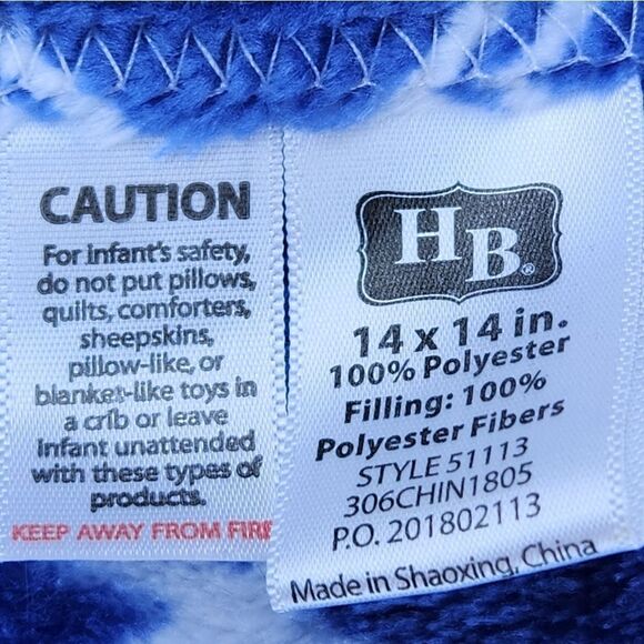 🩵NWOT Hudson Baby Blue & Brown Monkey Plush Animal Security Blanket - Picture 8 of 9